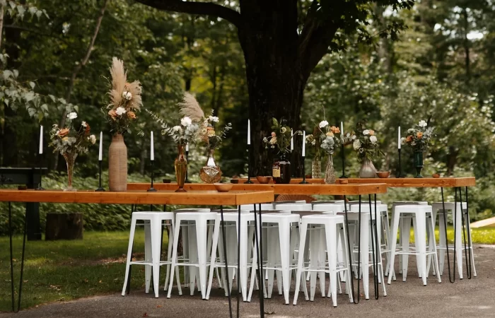 MetalStools-WhiteBlack-RentalsWedding-Ludington